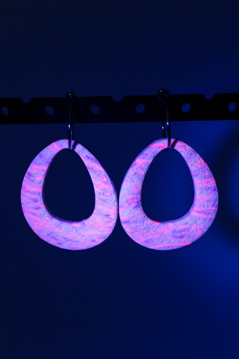 80's nr 4 - Efecto fluorescente con chispas rosa