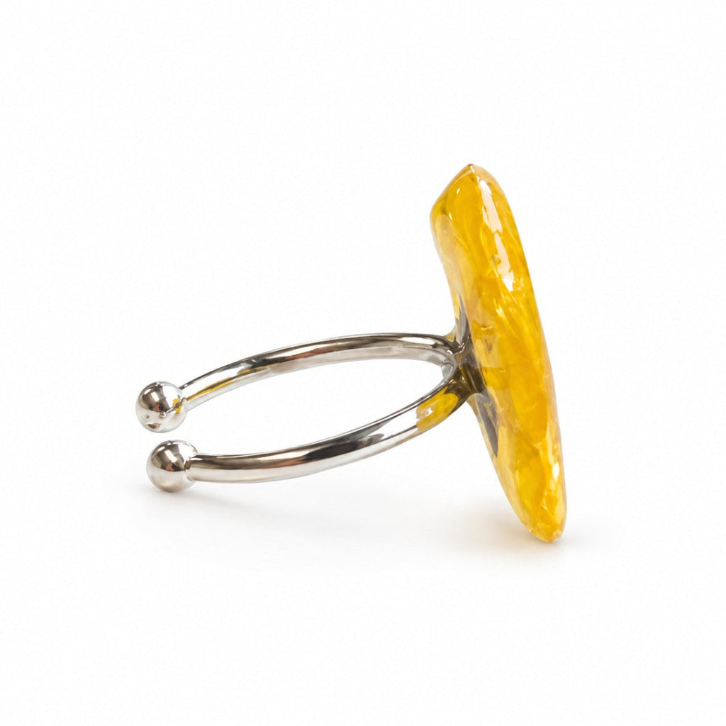 Smørblomst ring II – ekte norsk villblomst i resin 🌼