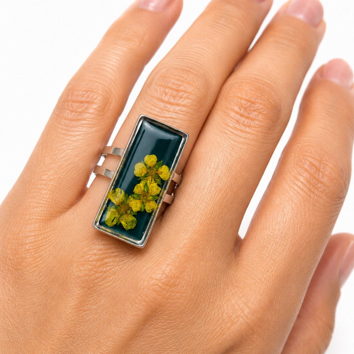 Tepperot Ring I - Justerbar ring med ekte Tepperot