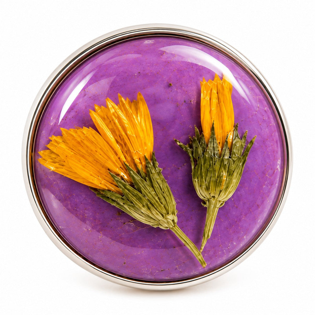 Sumphaukeskjegg - ring med ekte Crepis paludosa 💜🌼
