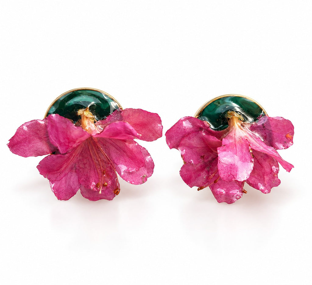 Rosa Asalea – ekte rosa blomster i resin 🌸💚