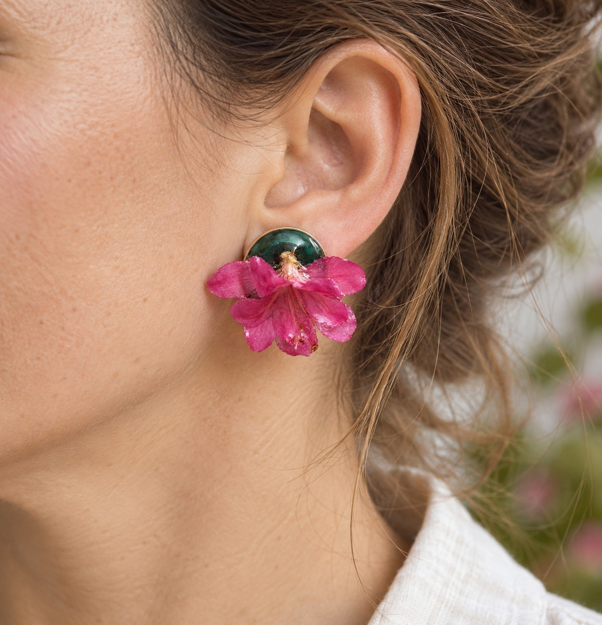 Rosa Asalea – ekte rosa blomster i resin 🌸💚