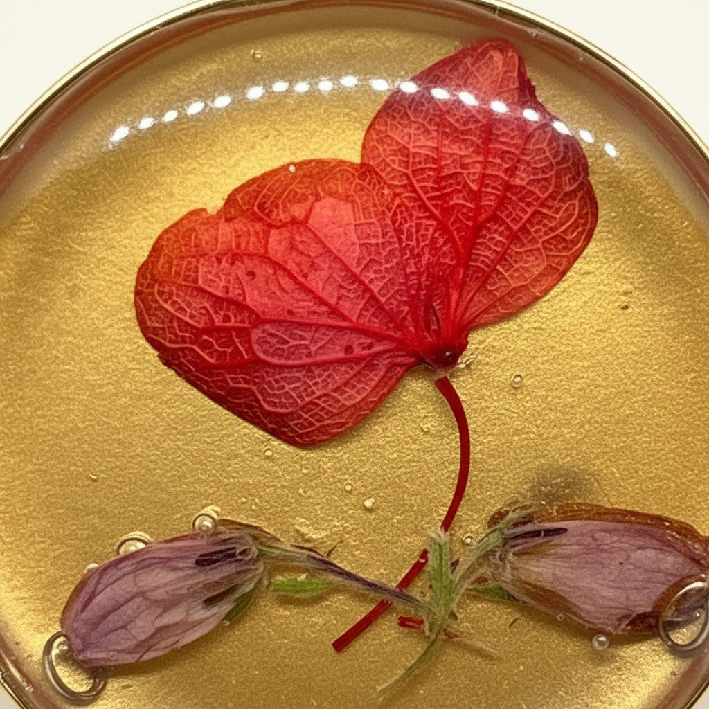 Passion - Epoxy Ring med Tørrede Blomster (Stor Størrelse)