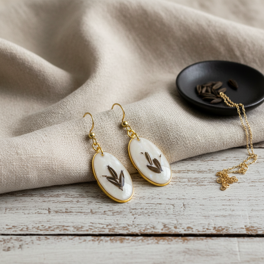 Black and White Earrings - Vintage Style 1