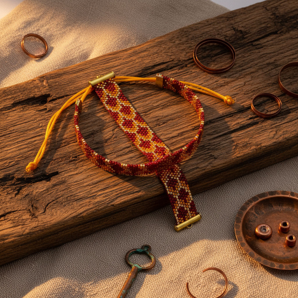 Blad i rød - Estilo vintage con cobre