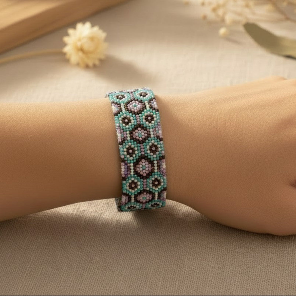 Hexa - Miyuki Perle Armbånd