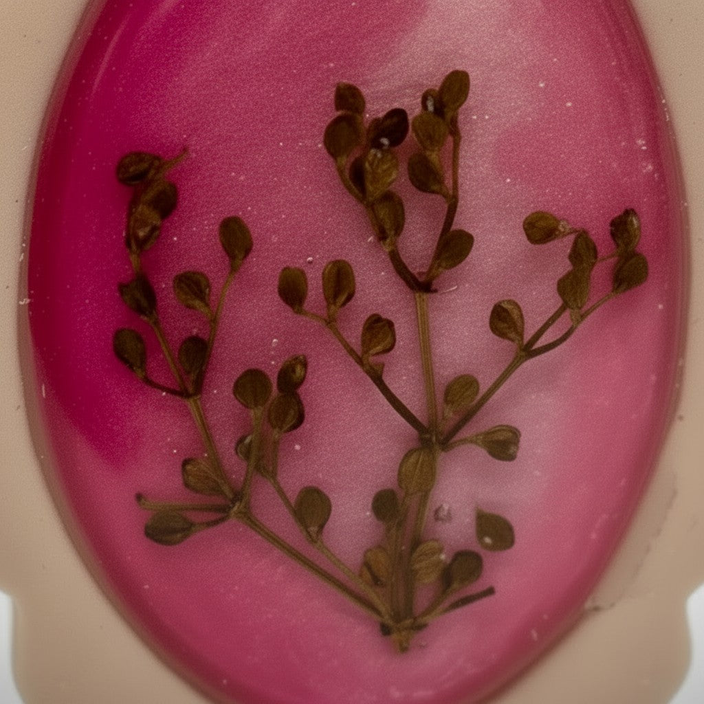 Cookie - Polymer Clay Øredobber med Innkapslet Villeblomster i Resin
