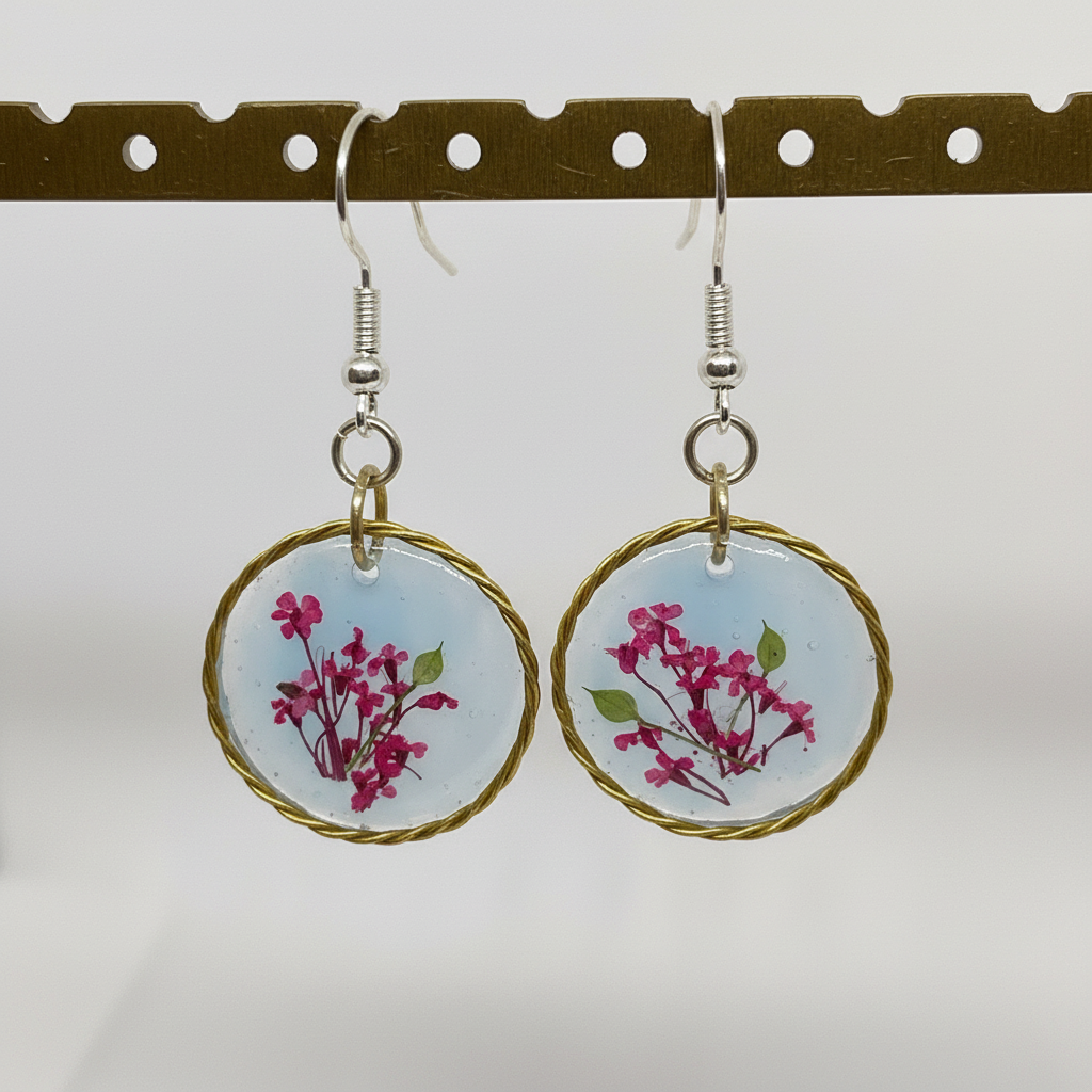 Flower in Cloud Earrings Enhanced