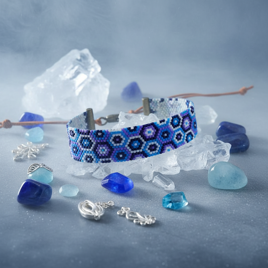 Hexa tonos fríos con fondo helado