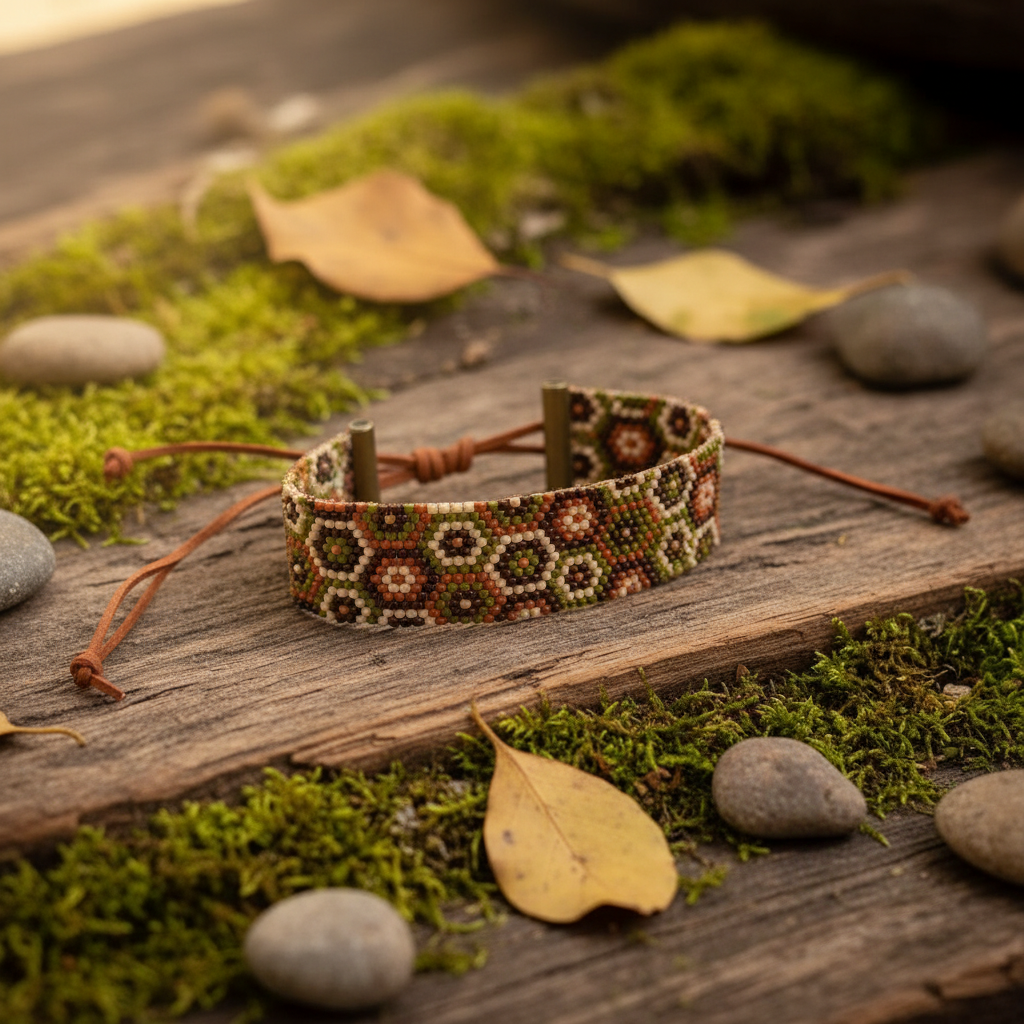 Hexa tonos tierra con fondo natural