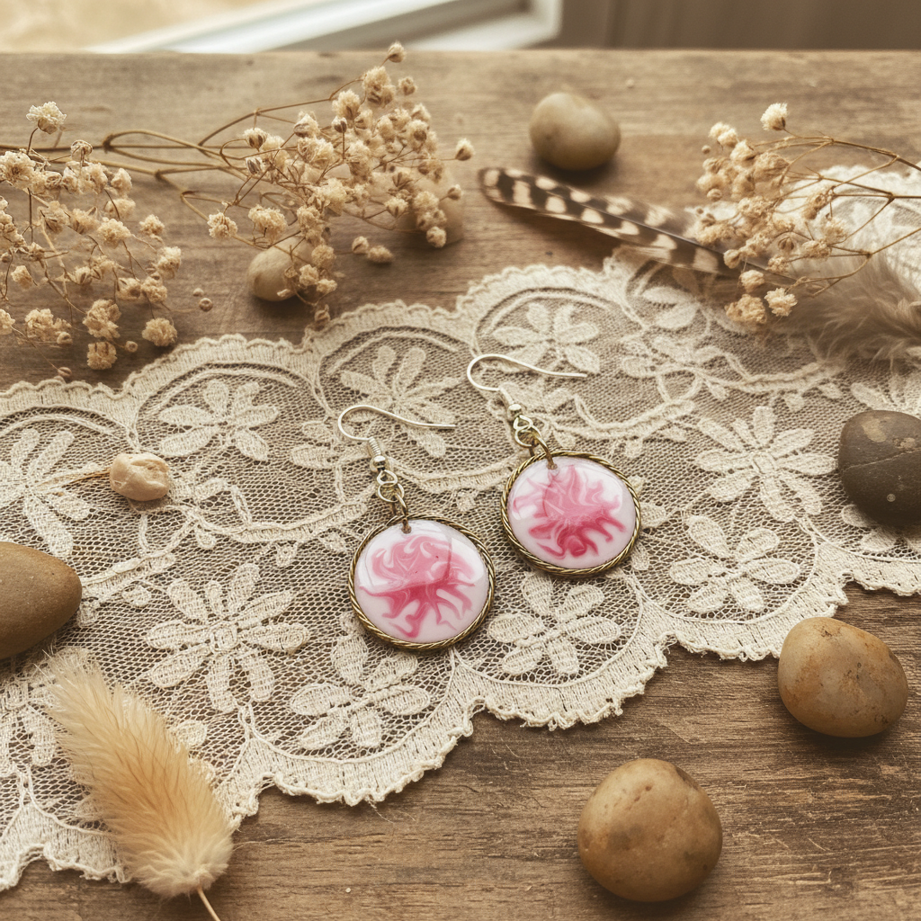 Hippie øredobber estilo bohemio vintage