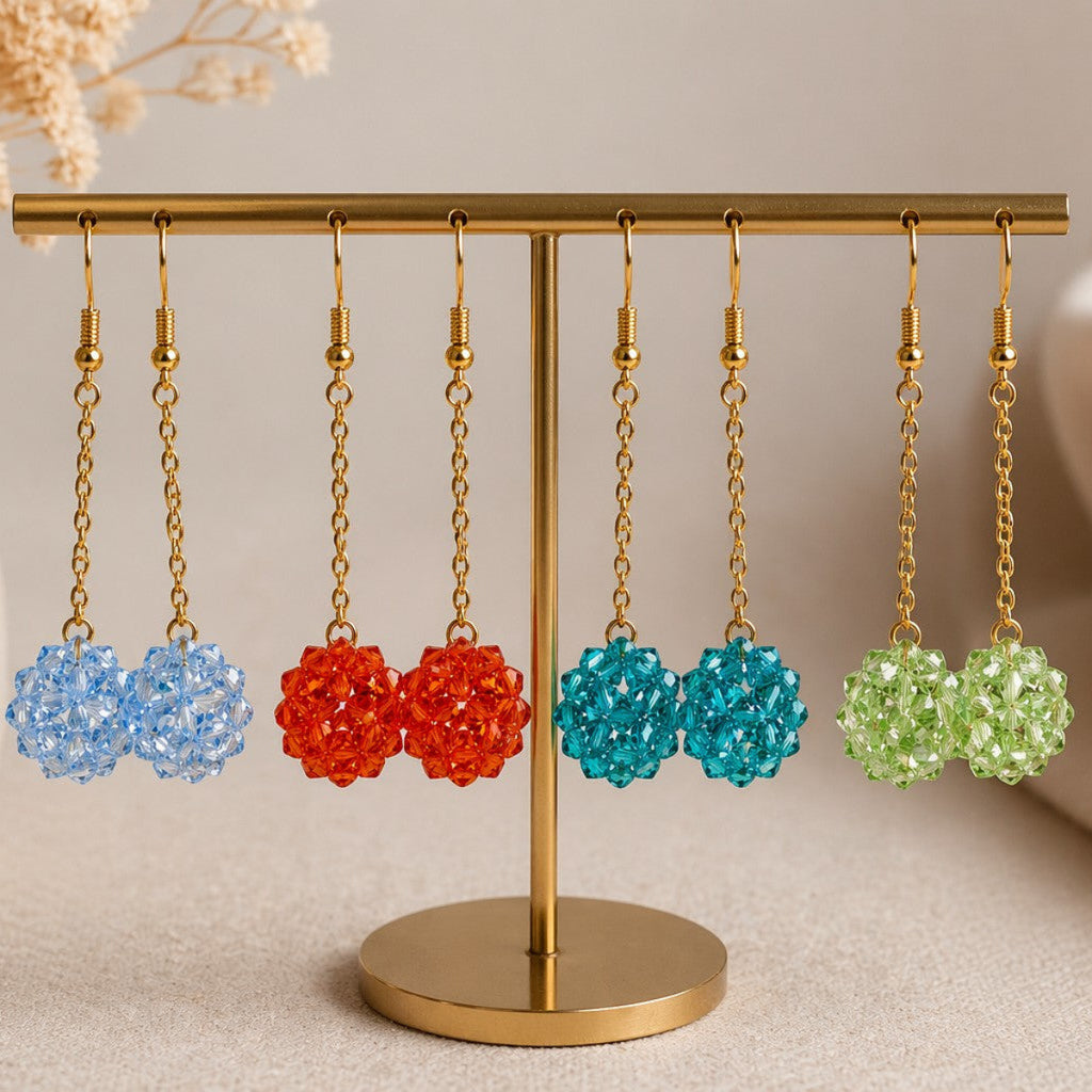 Electron - Øredobber med Swarovski-Krystaller