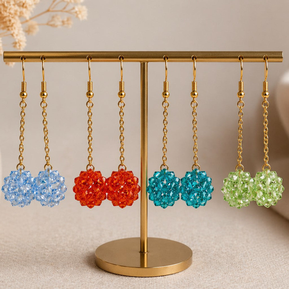 Electron - Øredobber med Swarovski-Krystaller