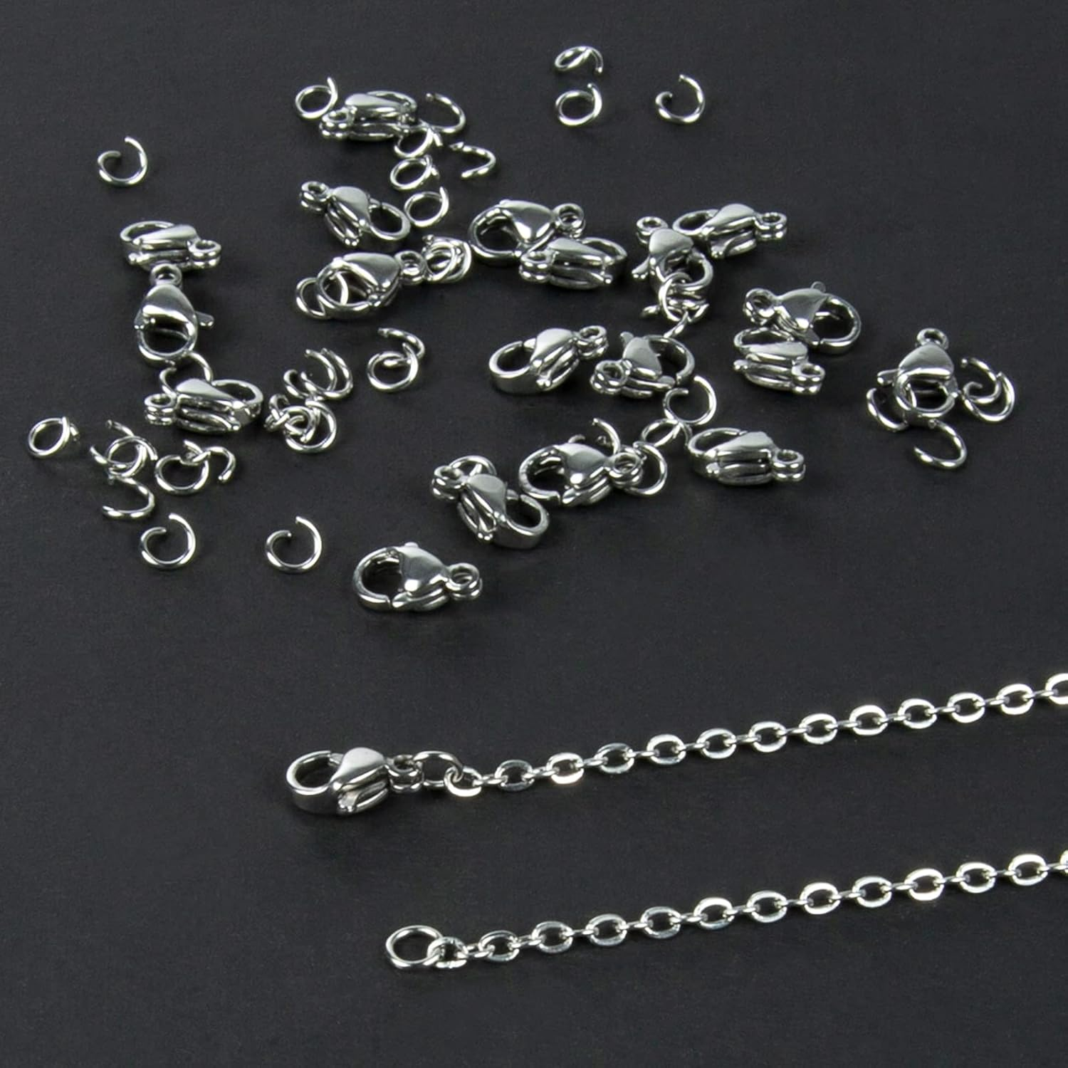 Rustfritt Stål Kjede 2mm på Mål - Pris per cm