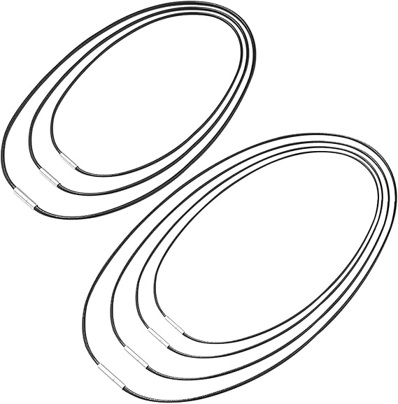 Premium Polyester Halskjede Snor - Flettet Lær-Look 70cm (4mm)