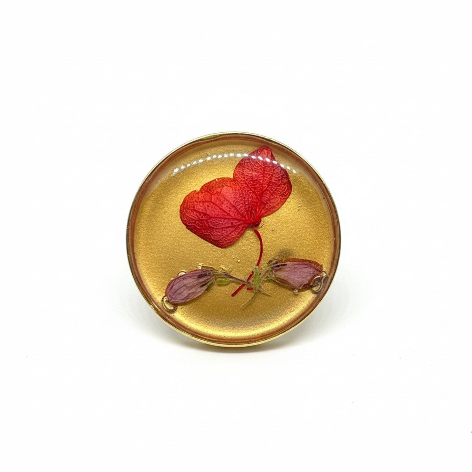 Passion - Epoxy Ring med Tørrede Blomster (Stor Størrelse)
