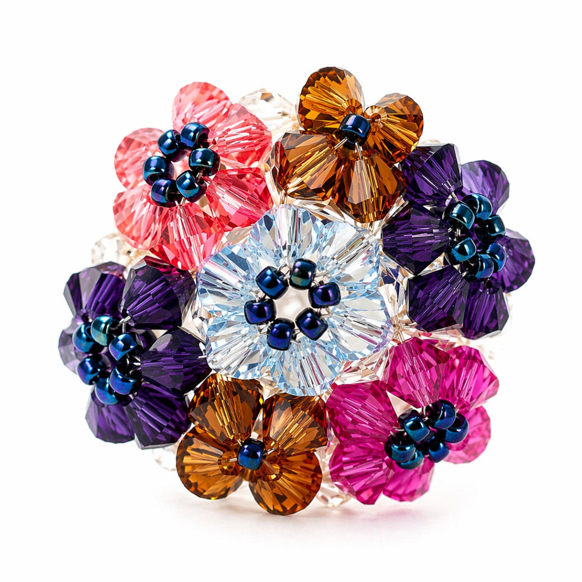 Charlotte 1 - Swarovski og Rocaille Ring