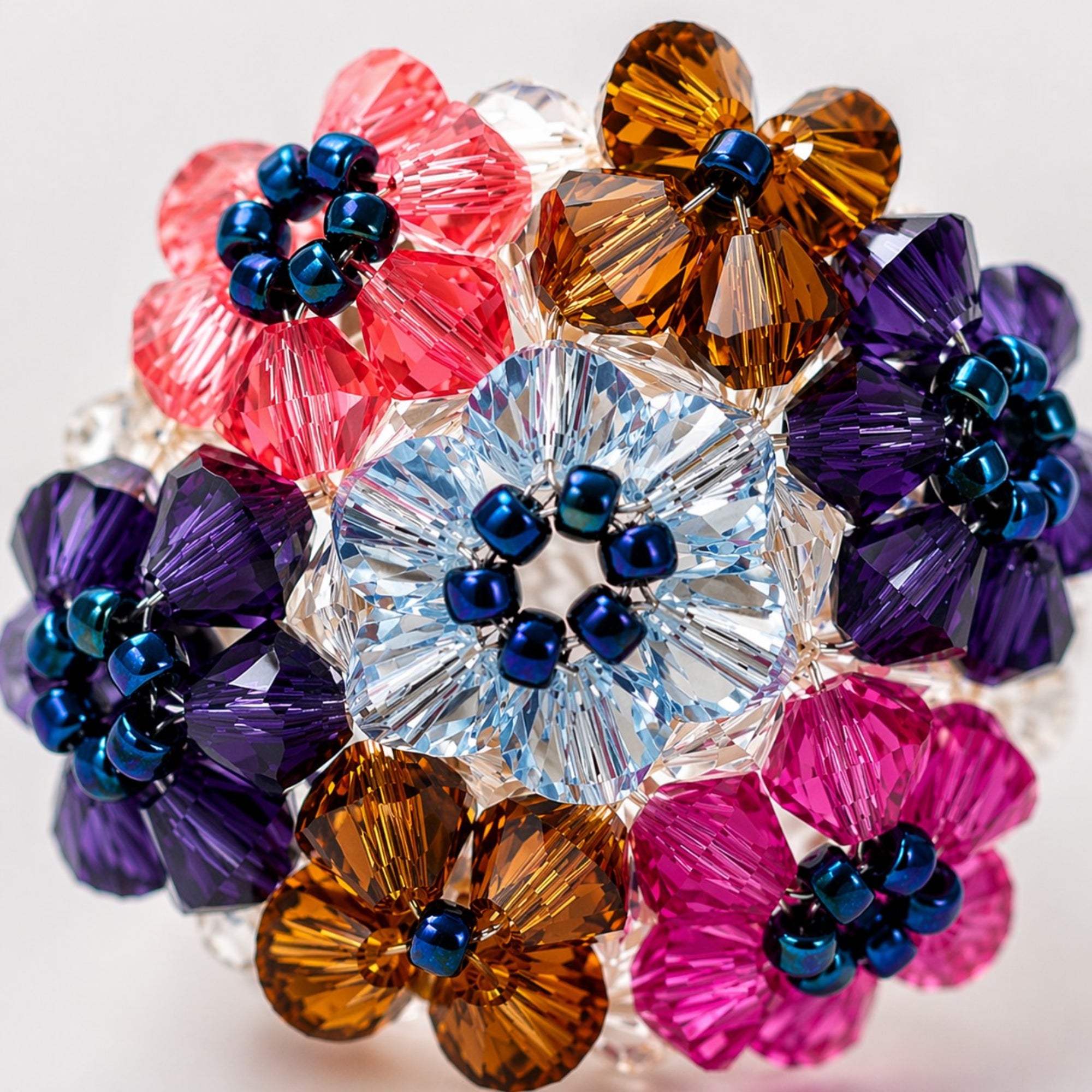 Charlotte 1 - Swarovski og Rocaille Ring