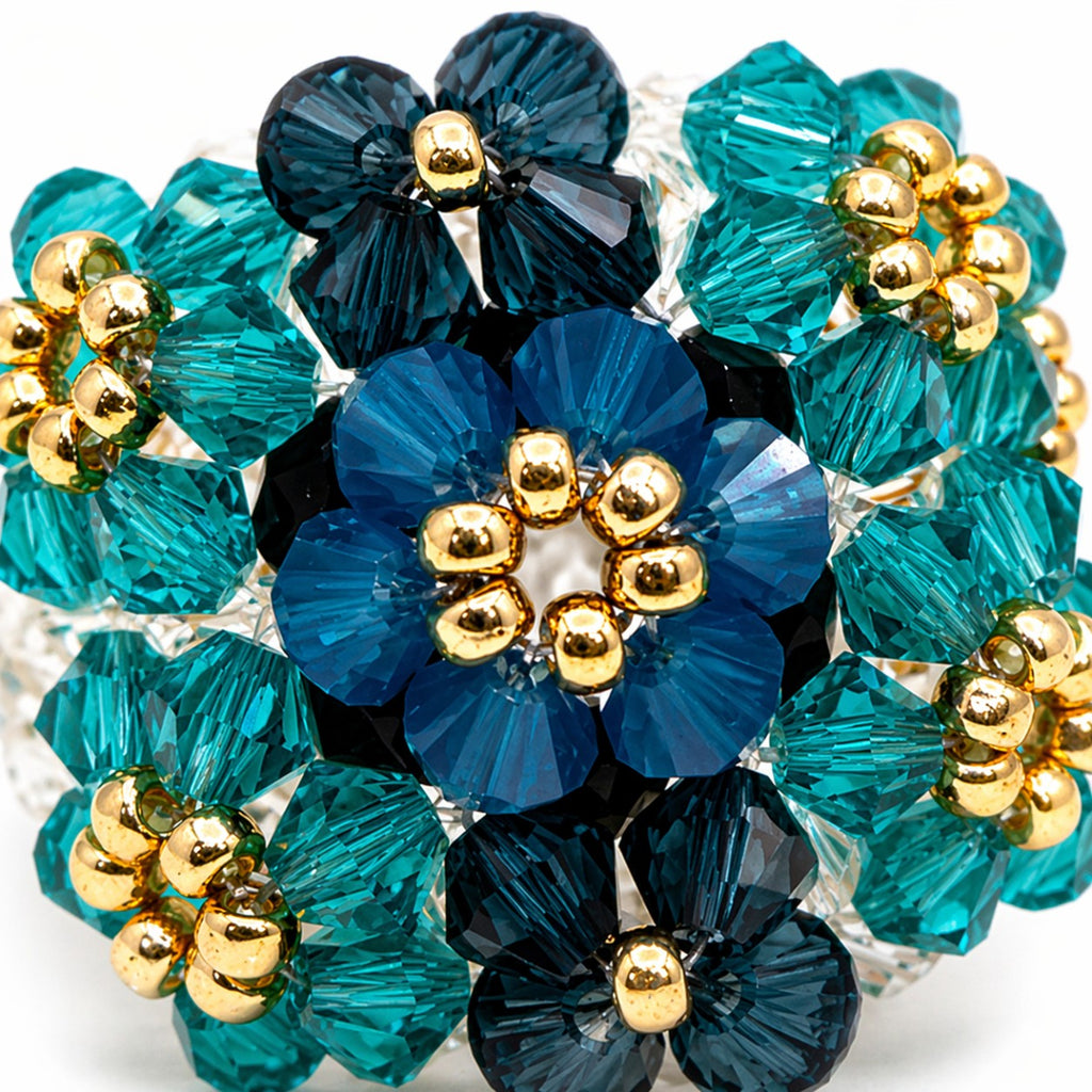 Charlotte 2 - Swarovski og Rocaille Ring