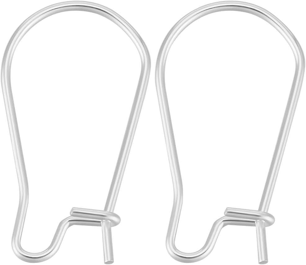 925 Sølv Kroker - Nyre Stil med Rustfritt Stål