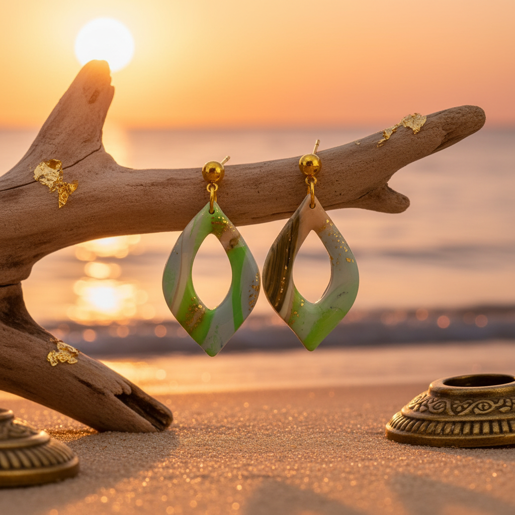 Laguna - atardecer con toques dorados intensos