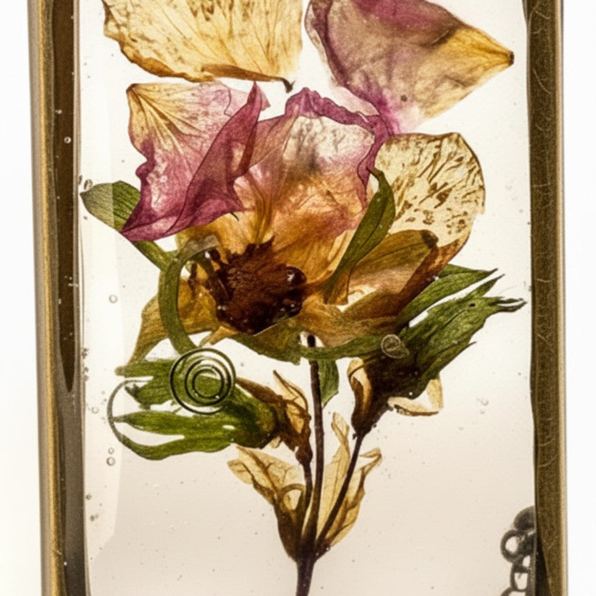 Under vannet - Epoxy Resin Anheng med Tørrede Blomster