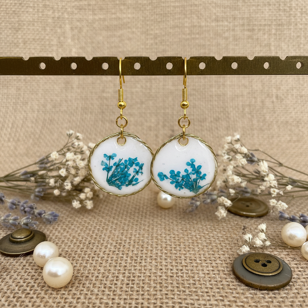 Pendientes Lobelia versión shabby chic