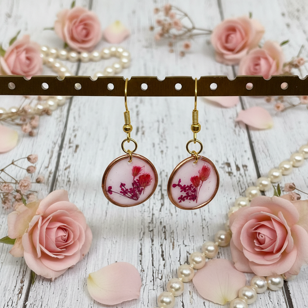 Pendientes Pinky pinky versión shabby chic