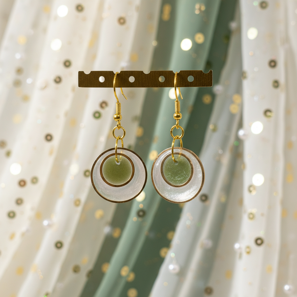 Pendientes Saturno mejorados con tejido vaporoso