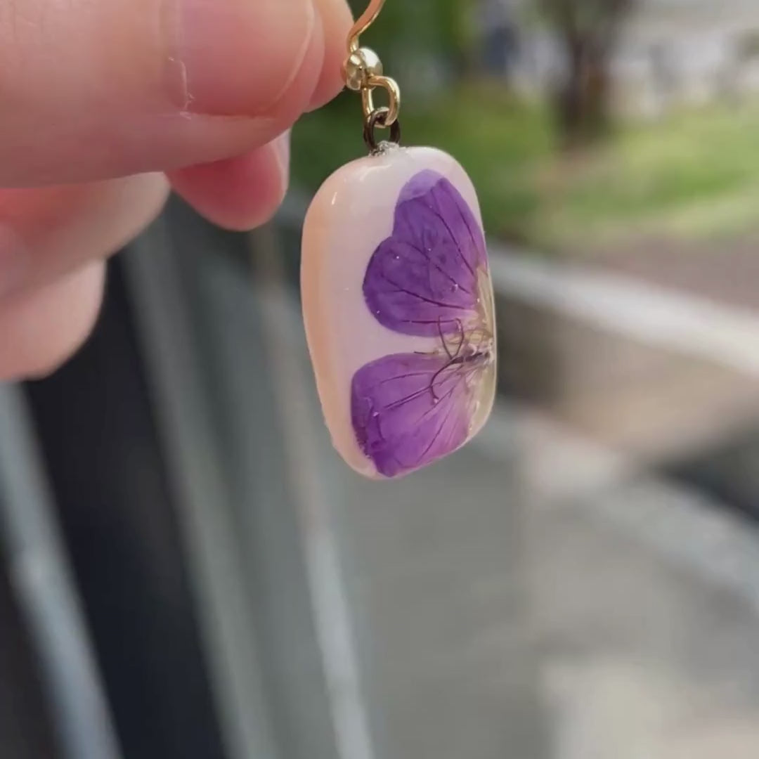 Blodstorkenebb I -øredobber – ekte Geranium sanguineum fra Ølberg 🌸🌿