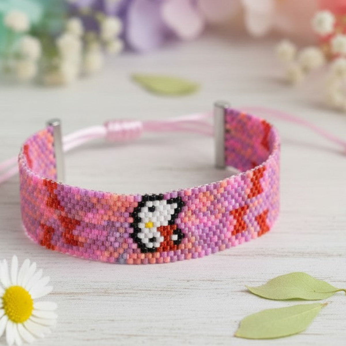 Hello Kitty - Miyuki Perle Armbånd