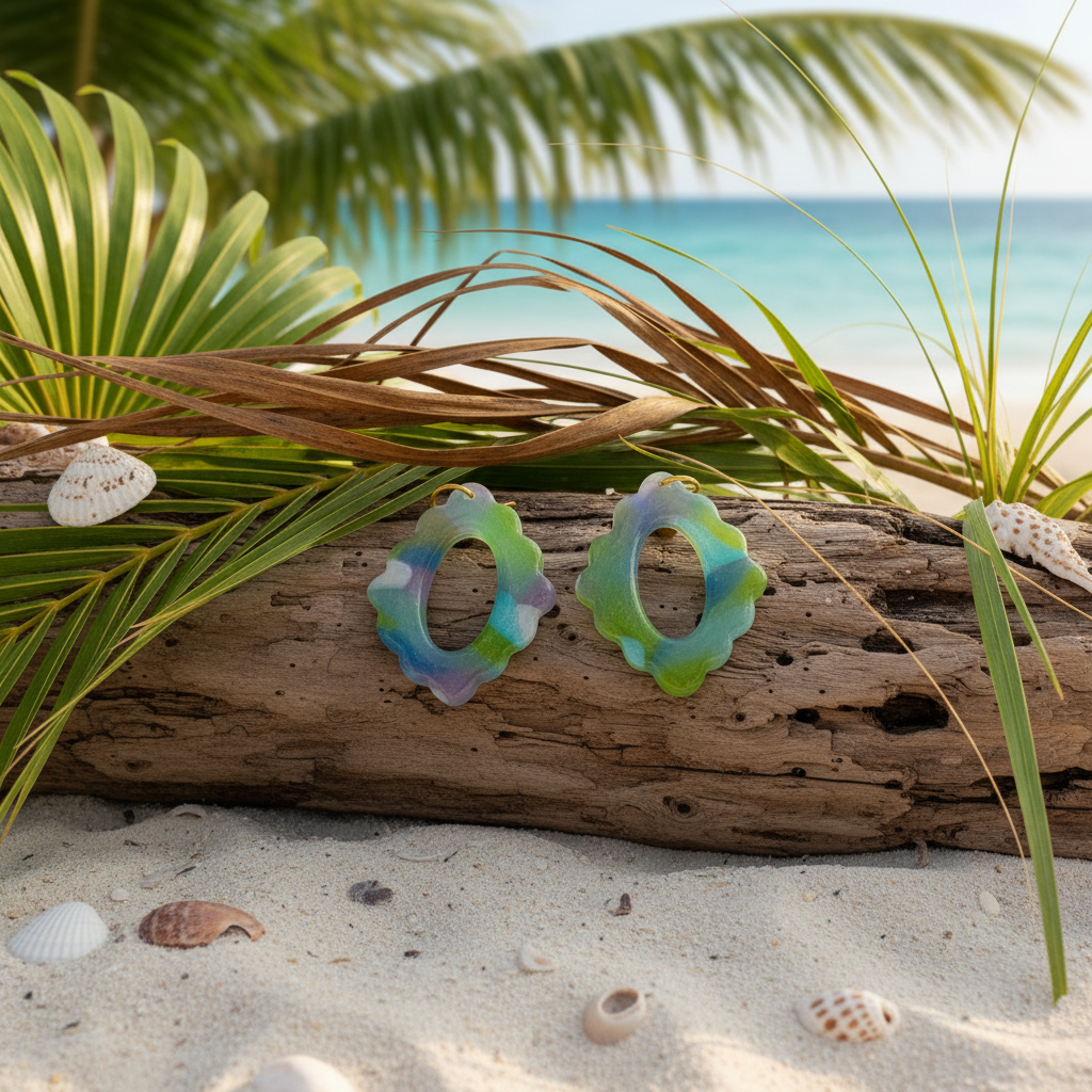 Troquelado in Blue - estilo rústico tropical