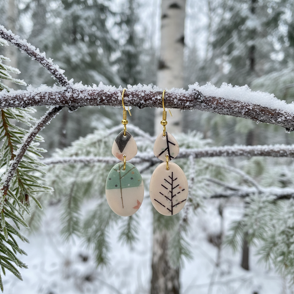 Vinter Skog - Hengende fra gren